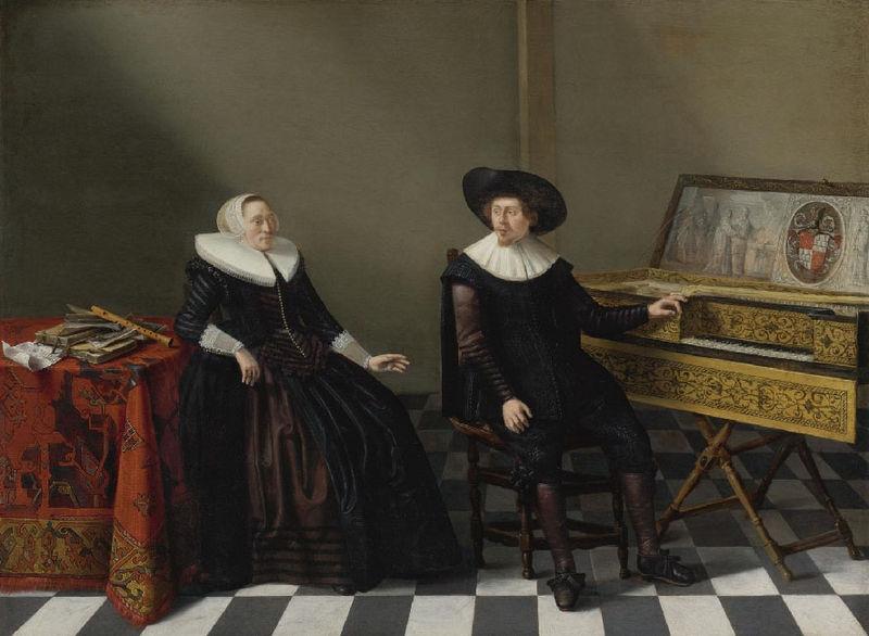 Cornelis van Spaendonck Prints Marriage Portrait of a Husband and Wife of the Lossy de Warin Family oil painting image